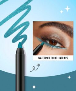 Alternative view of SHEIN Misslyn Waterproof Color Liner Long-Lasting, Smooth And Creamy Texture Eyeliner In Trendy Colors From Matte To Shimmer And Glitter Creates Bold & Defined Lines, Smudge Proof, Water Proof