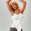 SHEIN Aloruh Ladies' Solid Color Simple Style Everyday Tube Top Shirt