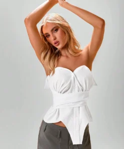 SHEIN Aloruh Ladies' Solid Color Simple Style Everyday Tube Top Shirt