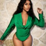 SHEIN BamGleam Women's Off-The-Shoulder Long Sleeve Bodysuit