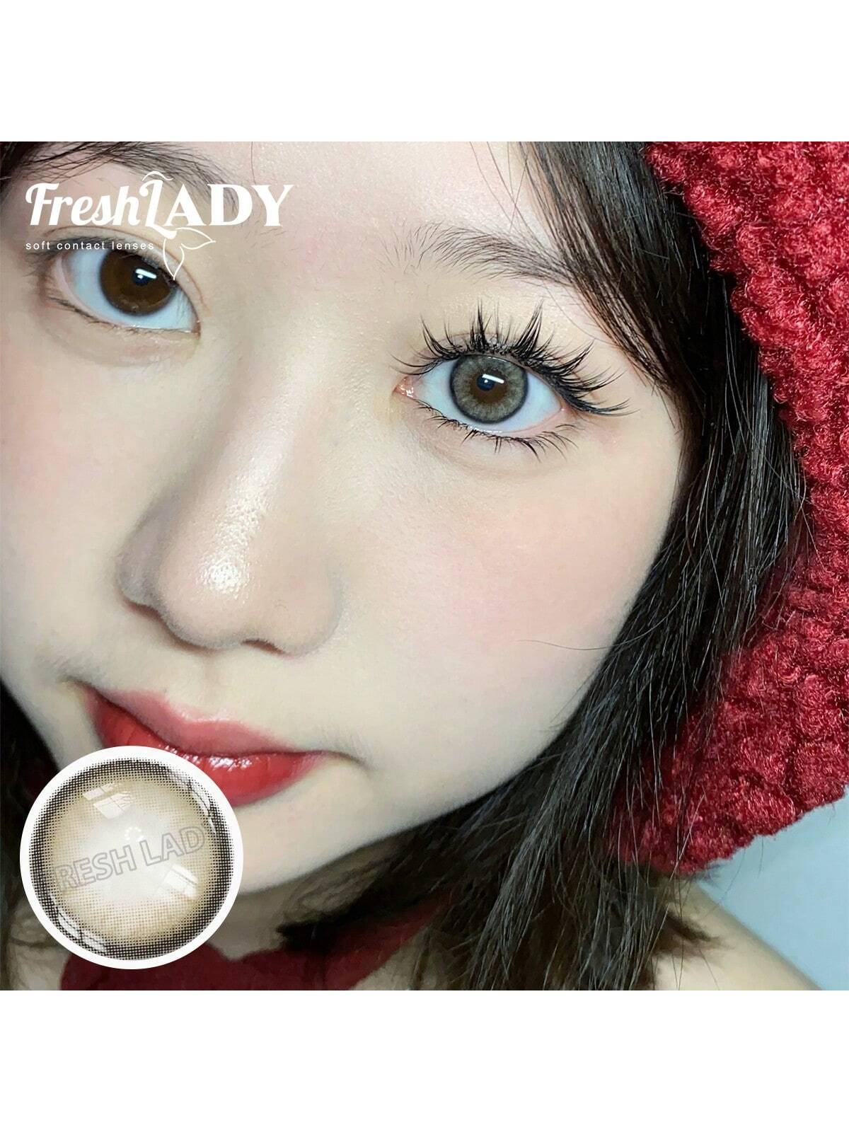 SHEIN FRESH LADY Freshlady Fog Pearl Gray 14.0mm Colored Contact Lenses 1 Year Disposable - Image 2
