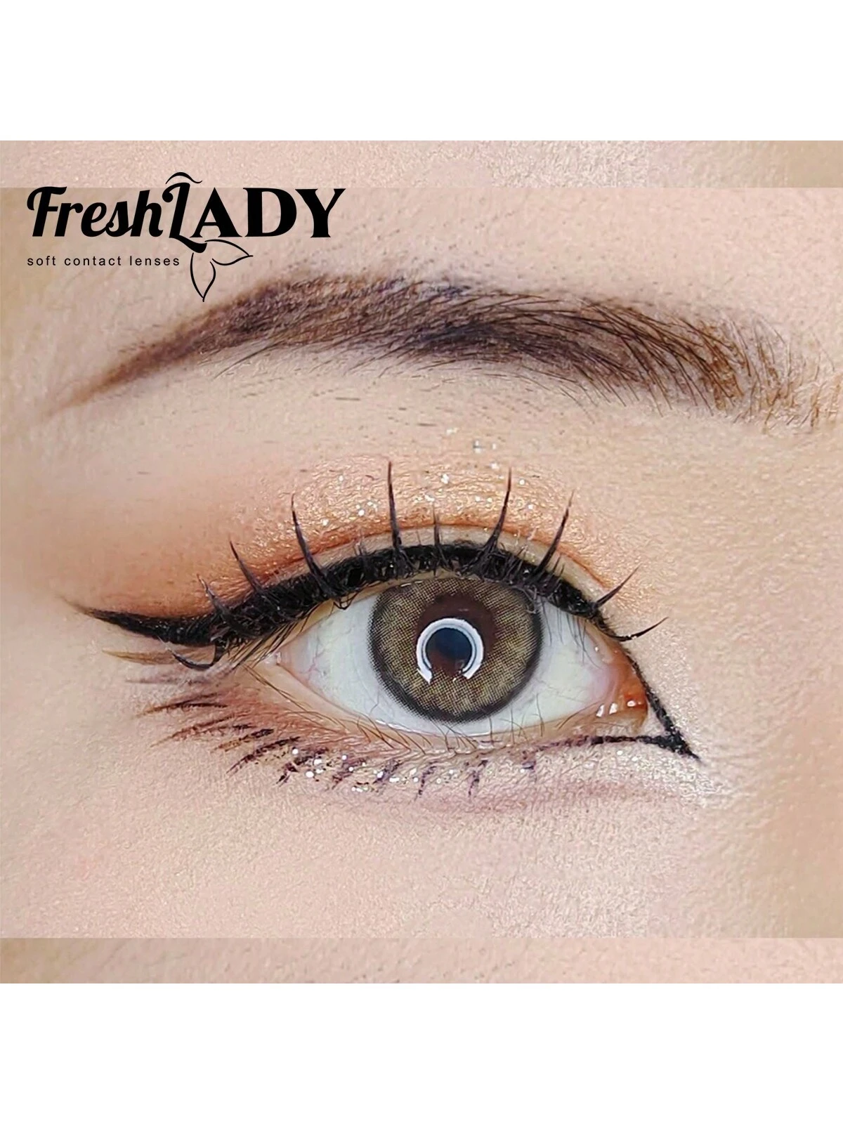SHEIN FRESH LADY Freshlady Fog Pearl Gray 14.0mm Colored Contact Lenses 1 Year Disposable - Image 3