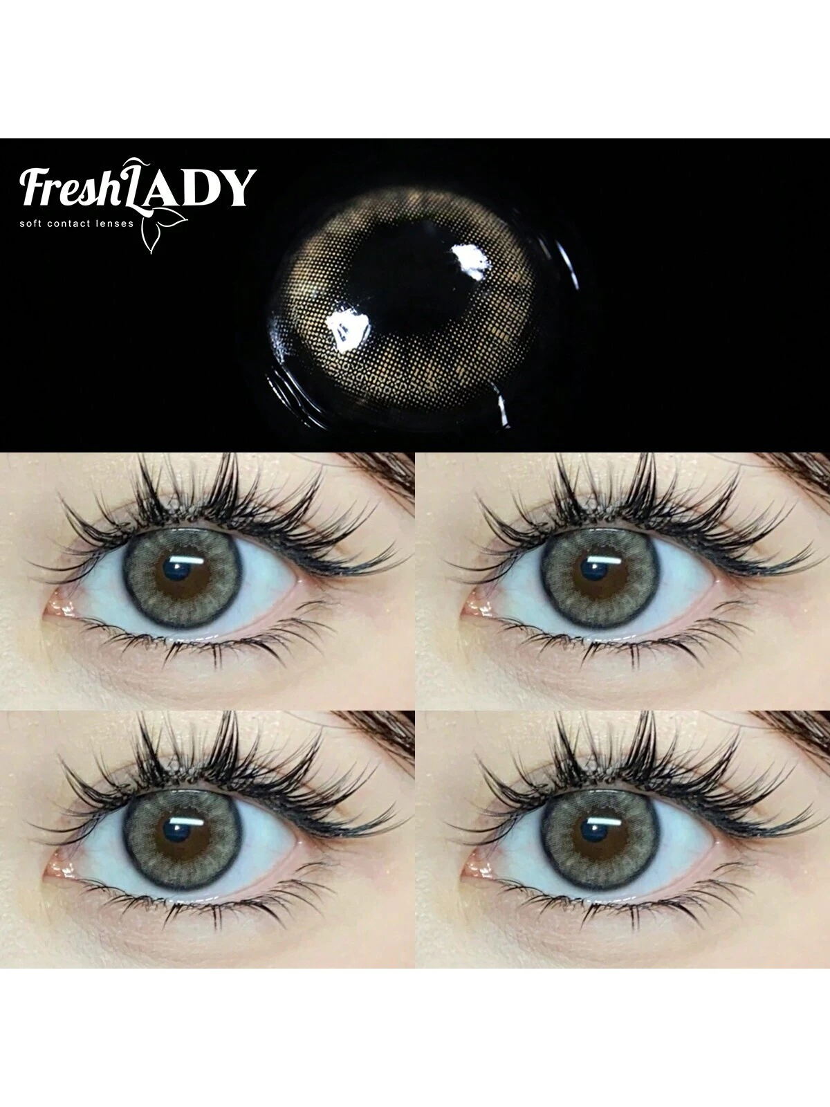 SHEIN FRESH LADY Freshlady Fog Pearl Gray 14.0mm Colored Contact Lenses 1 Year Disposable - Image 4