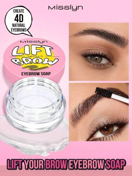 SHEIN Misslyn Eyebrow Soap Lift Your Eyebrows, Solid Eyebrow Soap to Hold Eyebrows in Place, Gives a 3D Velvet Look, Gives Eyebrows a Natural Look