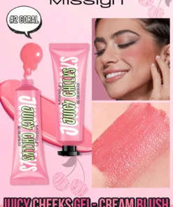 SHEIN Misslyn Juicy Cheek Cream Shimmer Non-Greasy Highly Pigmented Lightweight Breathable Easy to Apply Sheer