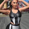 SHEIN SHEIN SXY Music Festival Country Concert Casual Summer Colorblock Zipper V-Neck Sleeveless Top