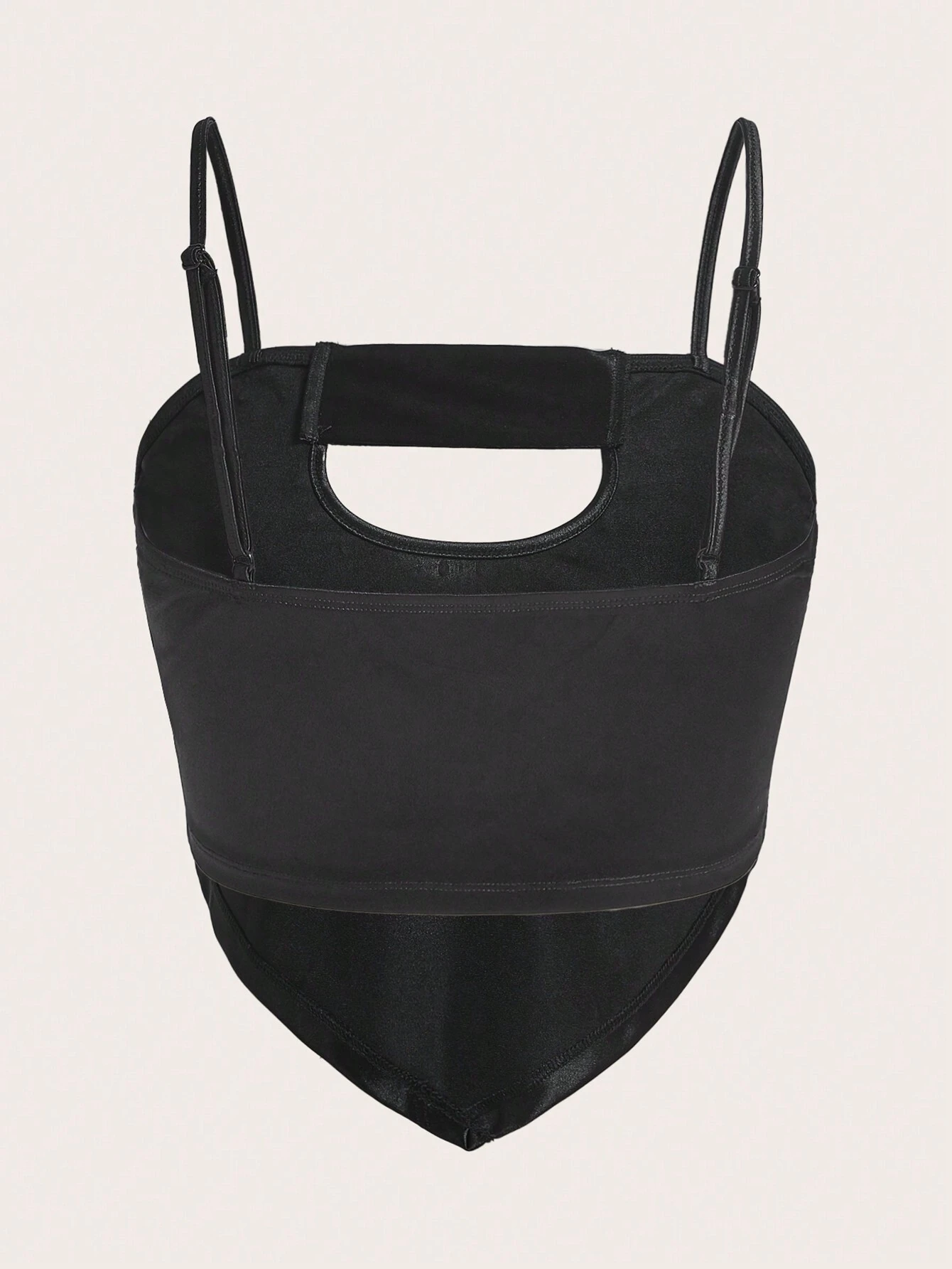 SHEIN X KeniaOs SHEIN ICON Rhinestone Detail Cut Out Bandana Hem Cami Top - Image 4