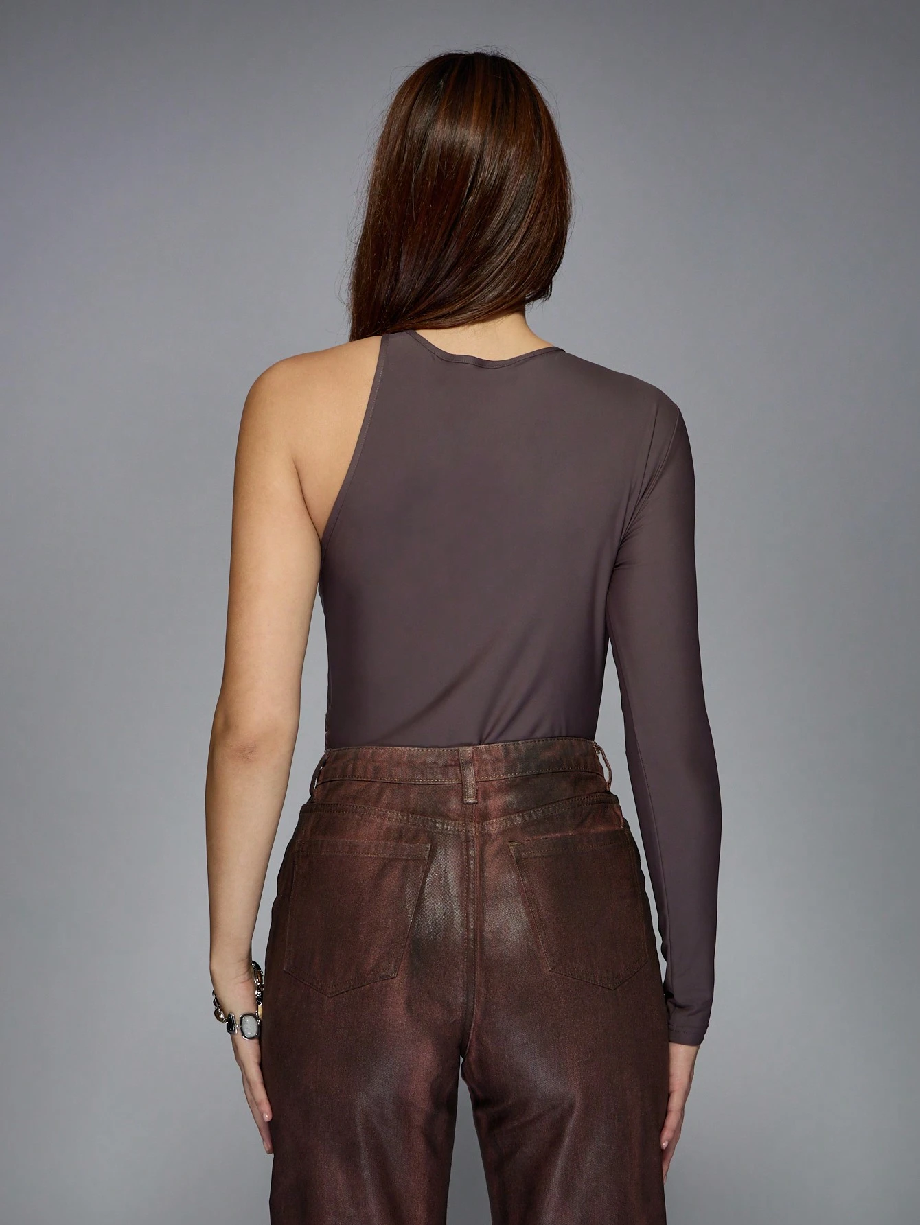 SHEIN MISSGUIDED Twisted Front Racer Cut Out Long Sleeve Bodysuit - Image 2