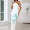SHEIN Firerie Women's Summer Elegant Vacation Outfits Woman Floral Print Halter Backless Dress