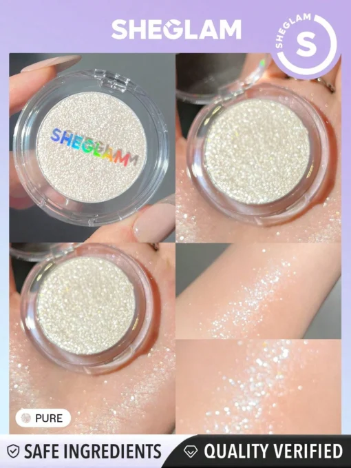 SHEGLAM Enigma Sparkly Eyeshadow-Pure Shiny Eyeshadow Powder Gradient Multi-Tone High Shine Finish Non-Greasy Non-Fading Glitter