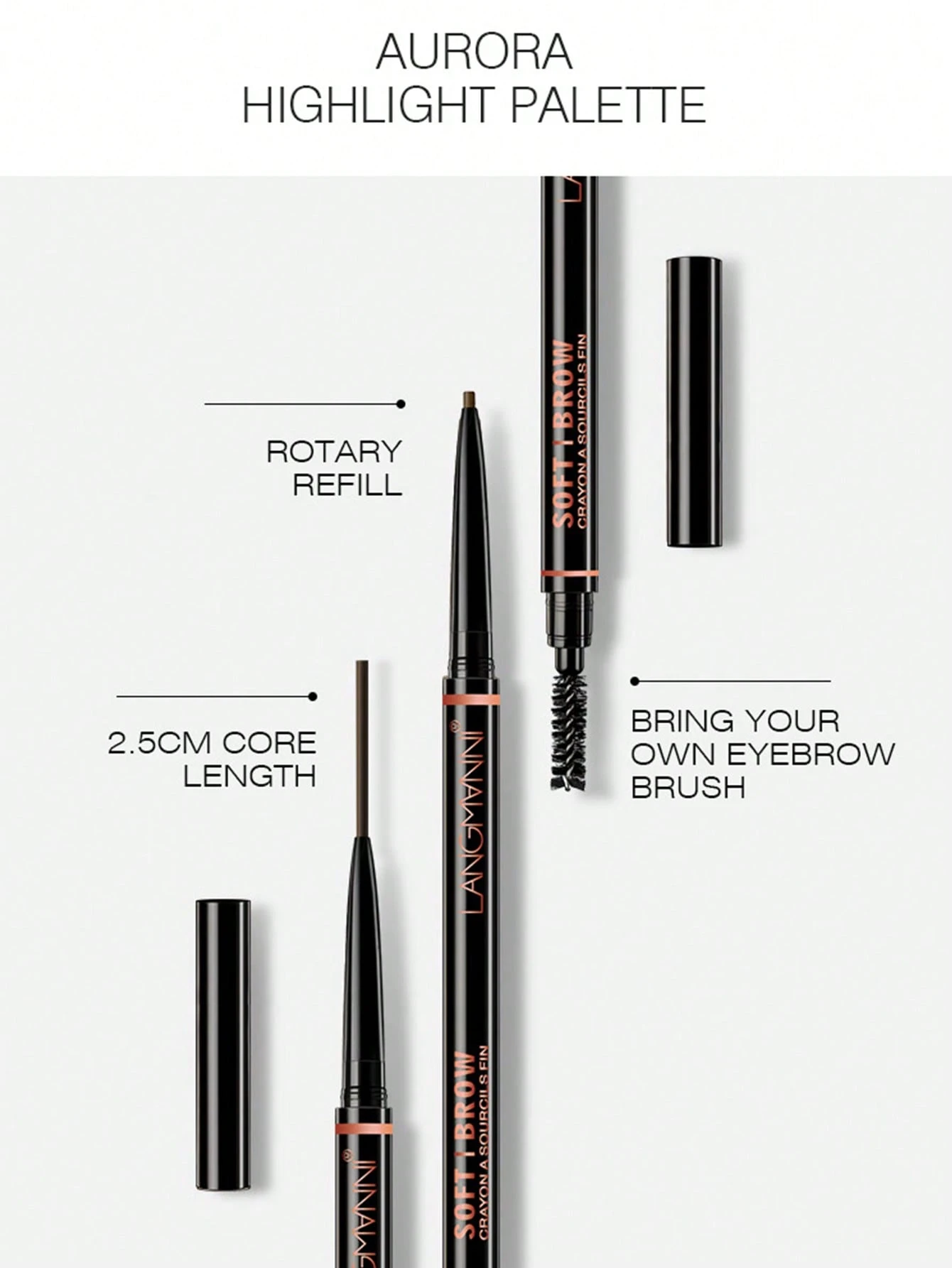SHEIN 1.5MM Ultra-fine Wild Eyebrow Pencil, Smudge Proof For Brow Makeup - Image 3