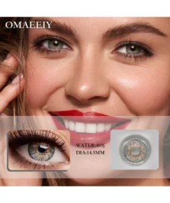 Alternative view of SHEIN A Pair Of Colored Contact Lenses With 14.5mm Diameter And 40% Water Content