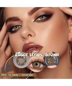 Alternative view of SHEIN 1 Pair Colored Contact Lenses, Including Brown, Gray & Designed Colored Contact Lenses, Suitable For Daily Wear & Dates, 1 Year Lifespan