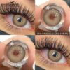 SHEIN EYESHARE 1 Pair Color Contact Lenses For Eyes Natural Look Yearly Use Lenses Brown Multicolored Contact Lens Gray Beauty Pupils, 14.5mm