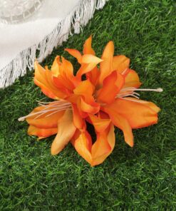 SHEIN 1pc Bohemian Style Artificial Lily Flower Hair Clip Valentine's Day