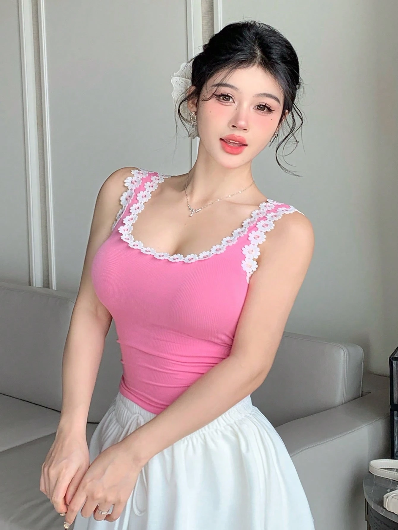SHEIN DAZY Women Summer Music Festival Wear Fitted Tank Top - Image 3