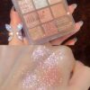 SHEIN DIKALU 9-Color Eyeshadow Palette, Glitter Eye Shadow Powder Shimmer Eyeshadow Tray Shadow Palette