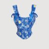SHEIN MOD Romantic Tank Top With Bowknot In The Front And Starry Sky Design In The Back