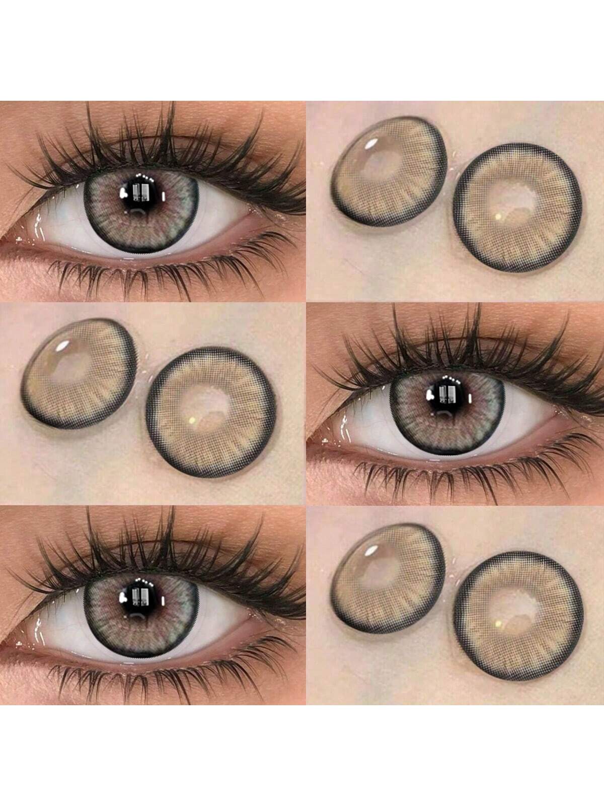 SHEIN A Pair Of Brown Contact Lenses With Rich Eyes With 14.5mm, Comfortable To Wear, Suitable For Daily Wear, With 40% Water Content, Breathable And Moisturized #Brown