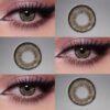 SHEIN A Pair Of Multi-Color Contact Lenses With 14.5mm Enlarged Eyes Are Comfortable To Wear, Suitable For Daily Wear, With 40% Water Content, Breathable And Moisturized #Rust Brown