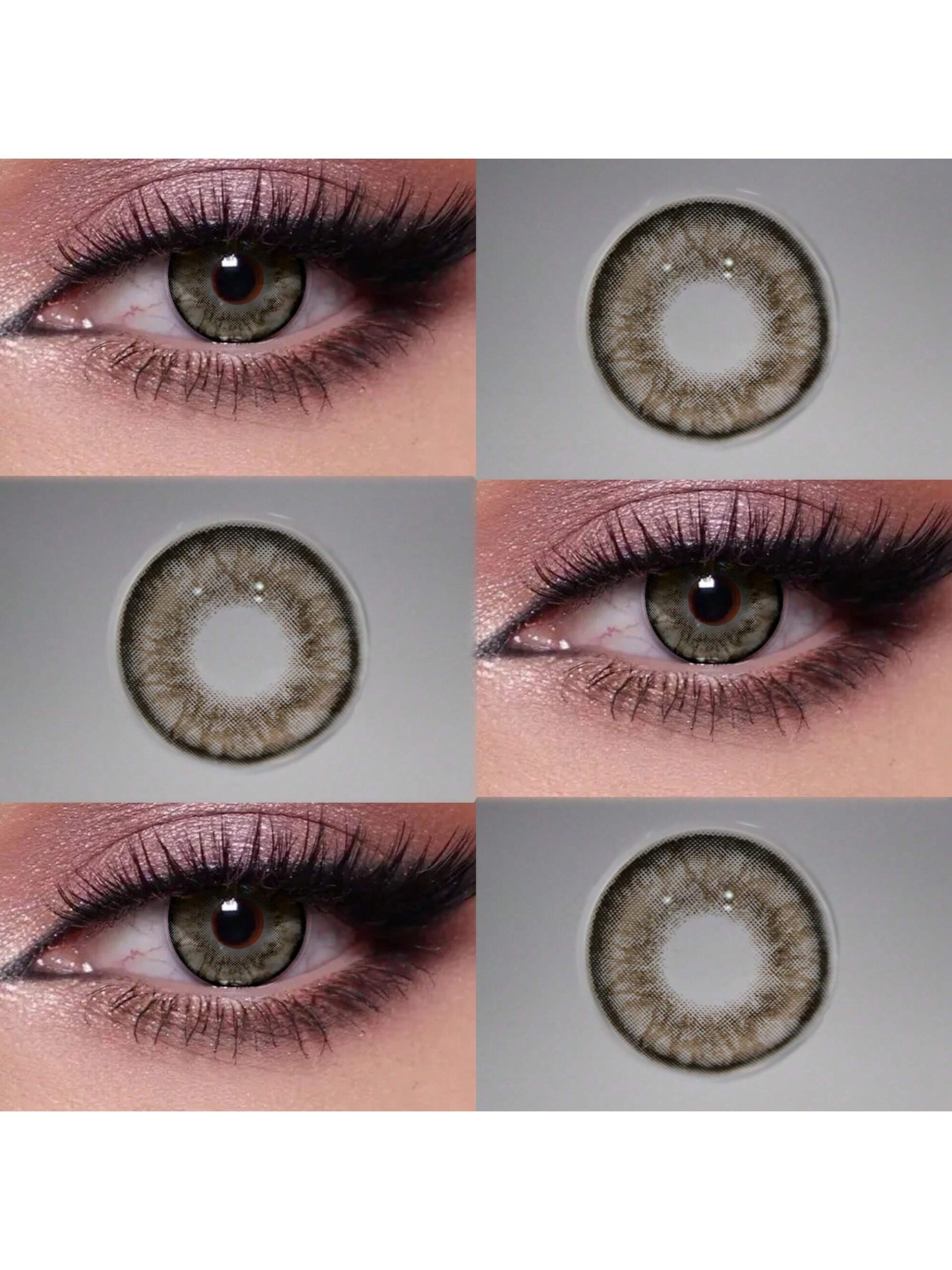SHEIN A Pair Of Multi-Color Contact Lenses With 14.5mm Enlarged Eyes Are Comfortable To Wear, Suitable For Daily Wear, With 40% Water Content, Breathable And Moisturized #Rust Brown