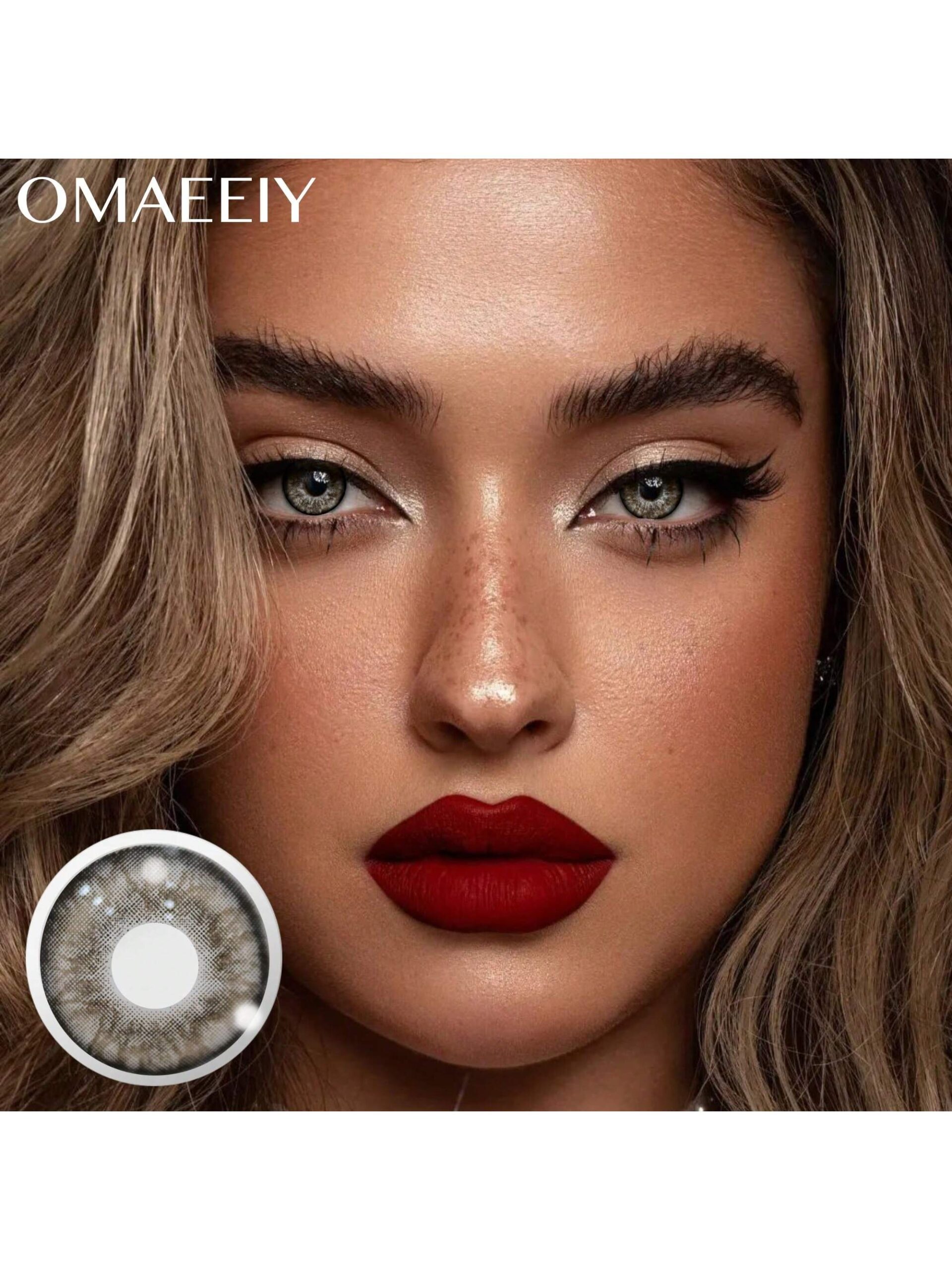 SHEIN A Pair Of Multi-Color Contact Lenses With 14.5mm Enlarged Eyes Are Comfortable To Wear, Suitable For Daily Wear, With 40% Water Content, Breathable And Moisturized #Rust Brown - Image 2