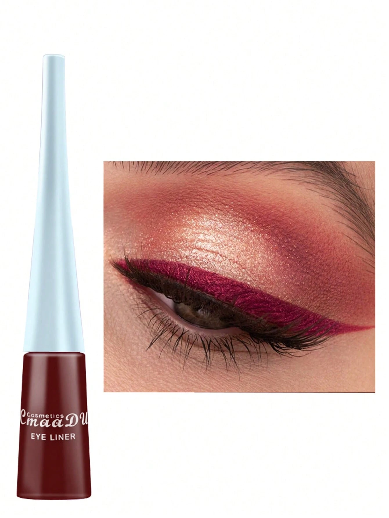 SHEIN CmaaDu Matte Liquid Eyeliner, 1pc Waterproof Long-Wearing Eye Makeup Product For Women # Hot Pink