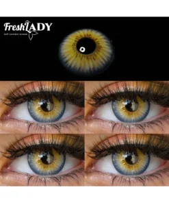 SHEIN FRESH LADY Random Color Giveaway Freshlady California Green 14.20mm Colored Contact Lenses 1 Year Disposable For Daily #Green