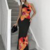 SHEIN Essnce Women Long Sleeveless Dress, Minimalist And Fashionable, Suitable For Summer
