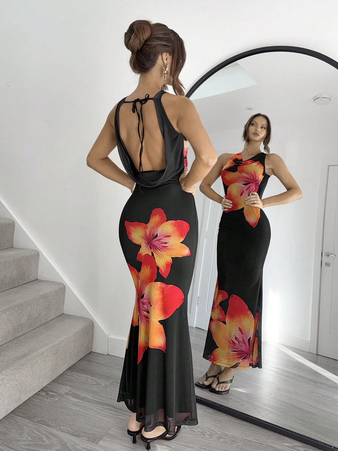 SHEIN Essnce Women Long Sleeveless Dress, Minimalist And Fashionable, Suitable For Summer - Image 5