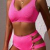 SHEIN Women's Bikini Set, Small Plaid Fabric Summer Beach