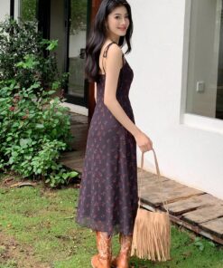Alternative view of SHEIN Celisse 1pc Women High Thigh Split Floral Print Bodycon Slip Dress