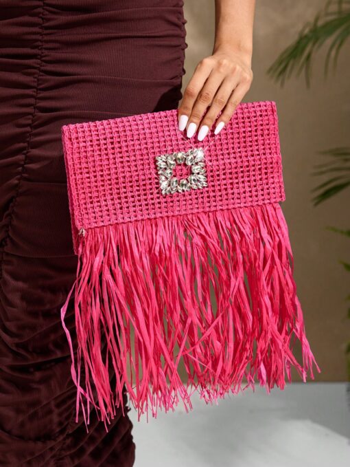 SHEIN SXY Ladies, Women Clutches, Straw Bag, Straw Woven Bag