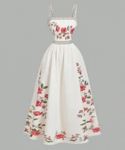 SHEIN MOD Vestido largo de mujer estilo elegante tirantes with estampado florales, estilo de vacaciones