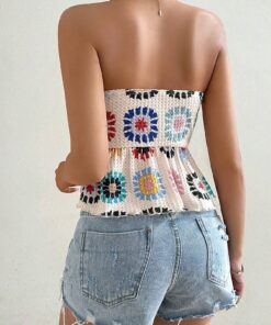 Alternative view of SHEIN Breezaya Waffle Print Knitted Asymmetrical Hem Summer Tank Top