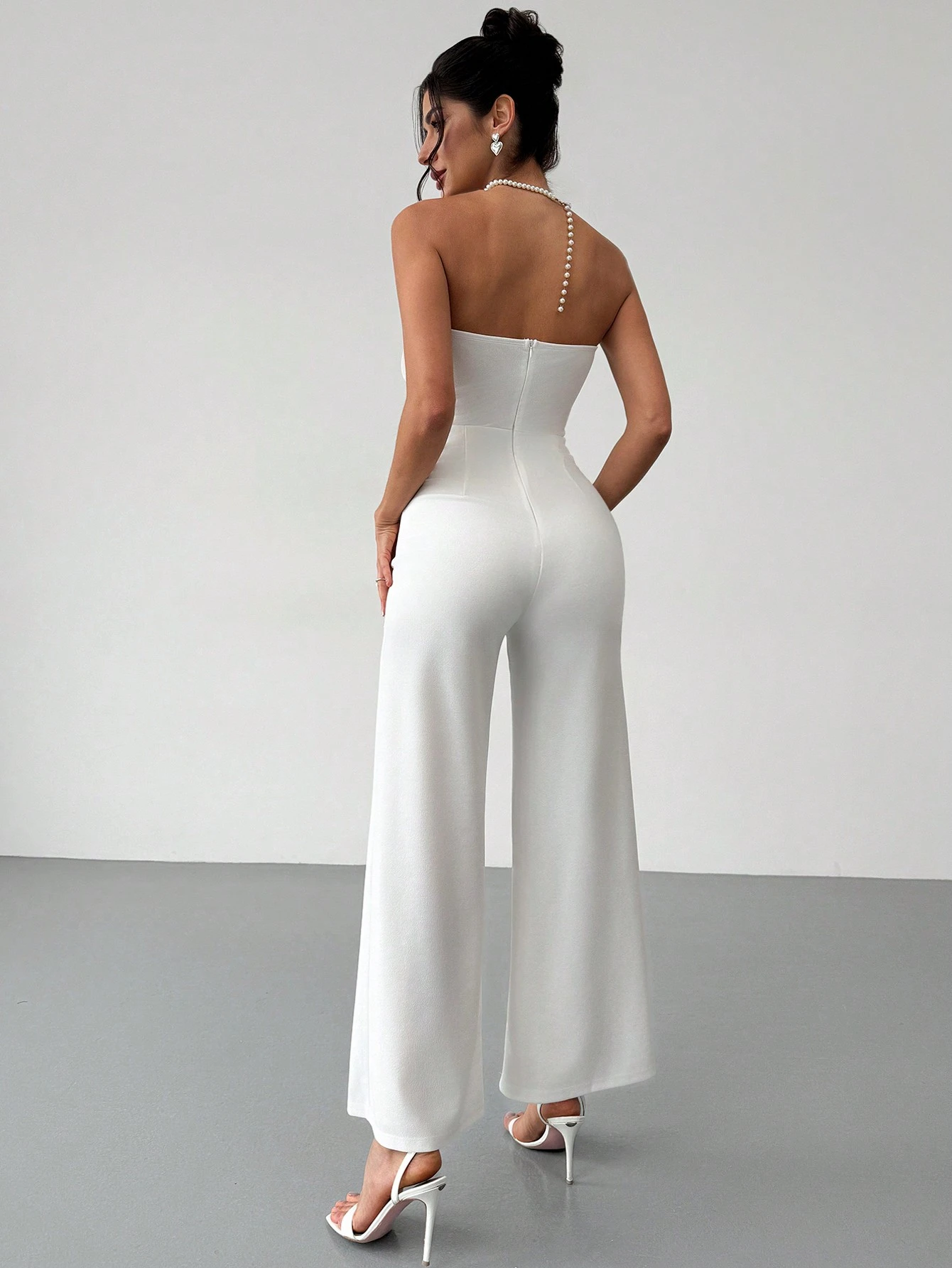 SHEIN Firerie Festival Valentine's Day New Elegant Romantic 3D Floral Jumpsuit - Image 3