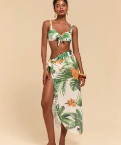 SHEIN Travachic Women Tropical Print Swimwear Set,Summer Clothes