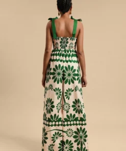 Alternative view of SHEIN Travachic Women's Floral Print Tied Shoulder Wide Leg Jumpsuit