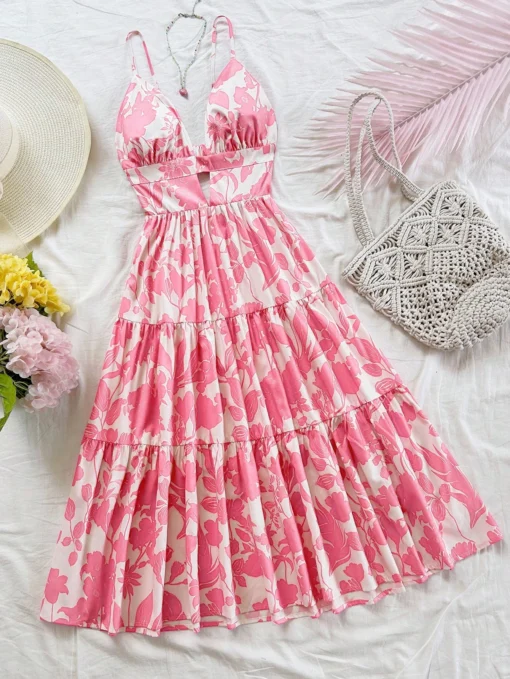 SHEIN Soleia Beach Outfits For Woman Summer Dresses For Vacation Sun Dresses