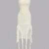 SHEIN Sweetra Women Ruffle Layered Lace Bodycon Midi Dress