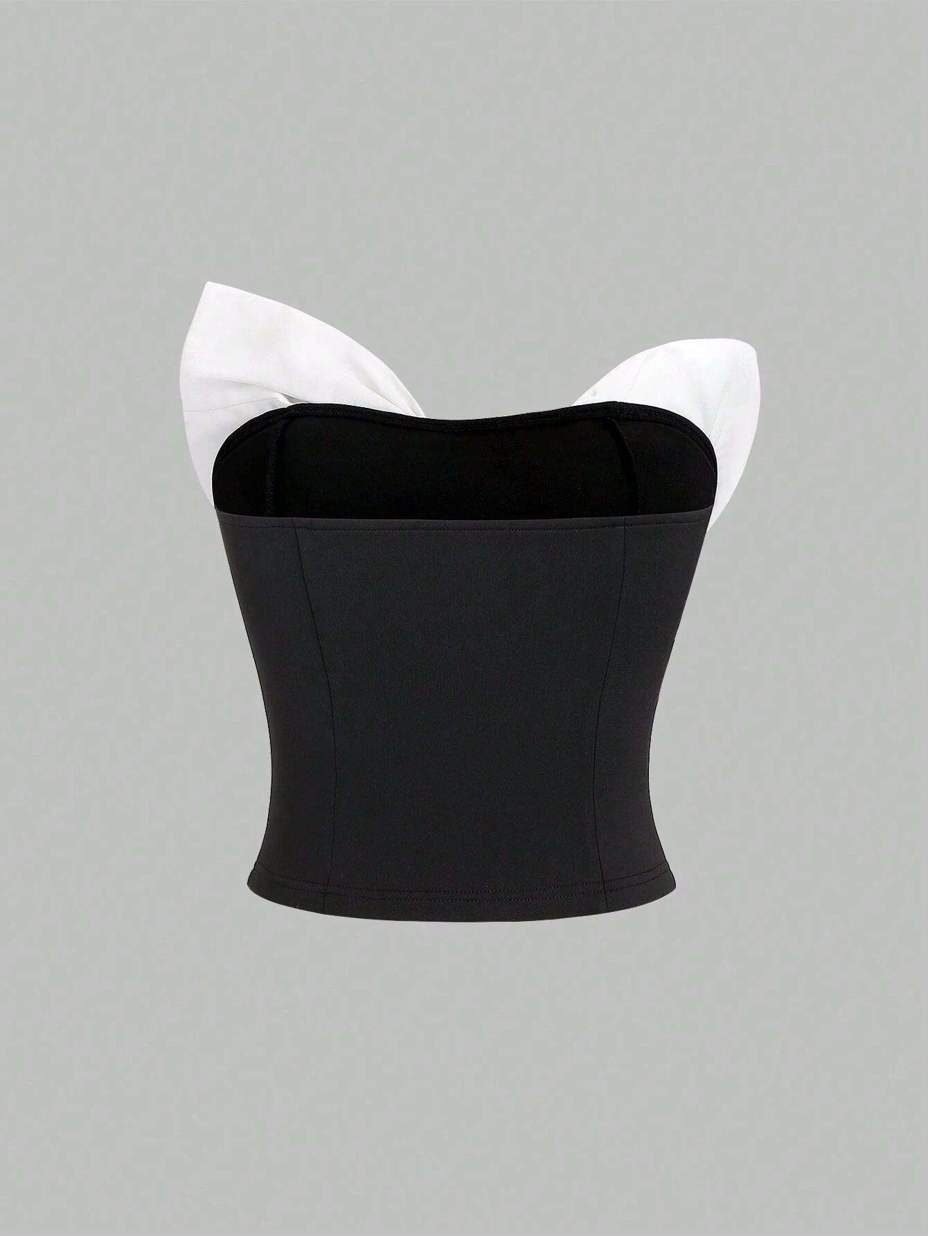 SHEIN Sweetra Women's Color Block Strapless Top With Large Bow - Image 2