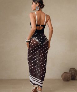 Alternative view of SHEIN Swim Oasis 1pc Elegant Black & White Polka Dot Push-Up One Piece Swimsuit