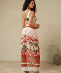 Alternative view of SHEIN Swim Oasis 1pc Women's One-Piece Swimsuit With Elegant Coconut Tree Design