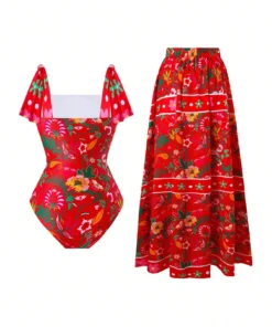 Alternative view of SHEIN Swim Oasis 2pcs/Set Women Random Printed Swimsuit