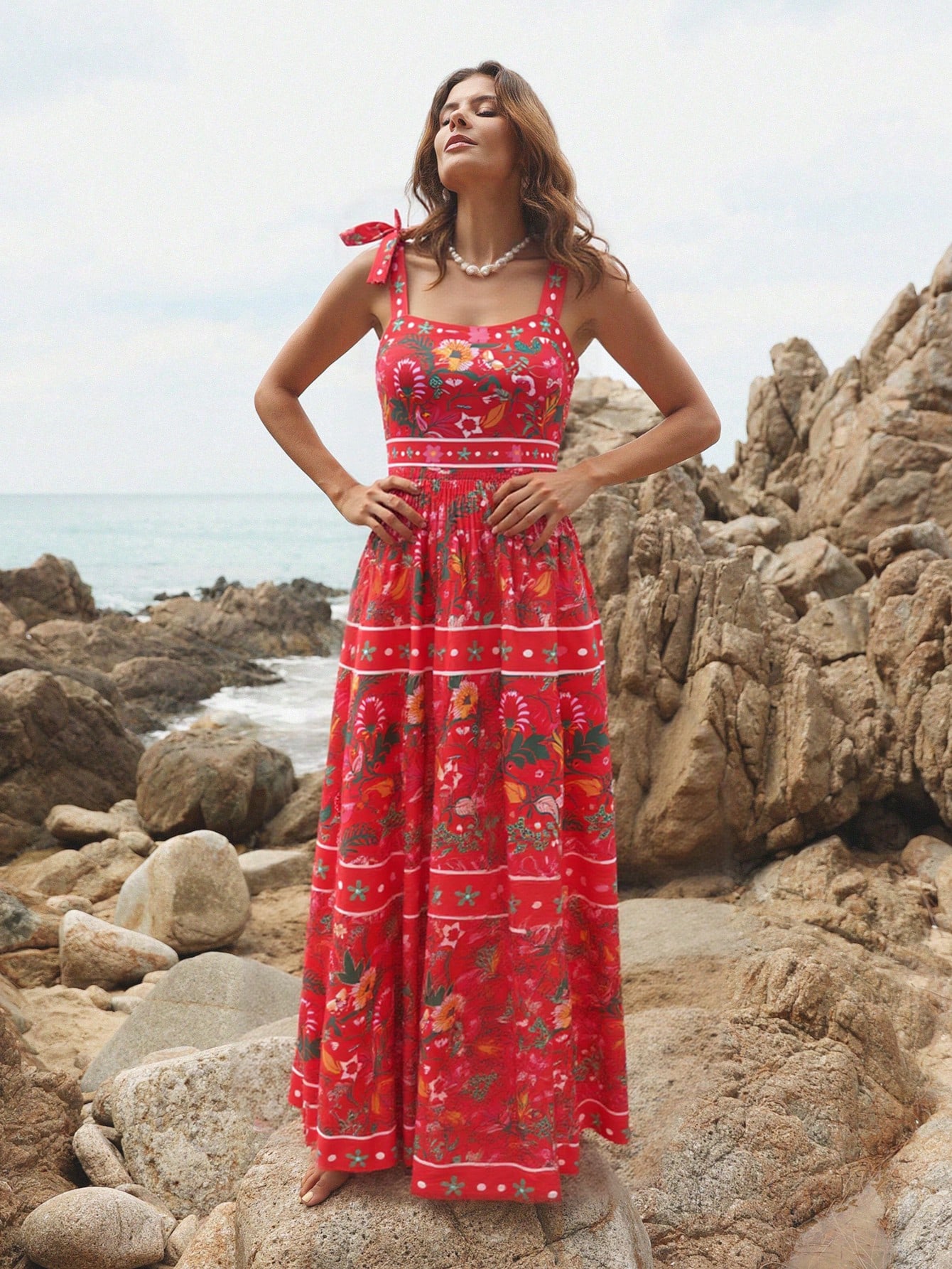 SHEIN Swim Oasis 2pcs/Set Women Random Printed Swimsuit - Image 3