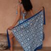 SHEIN Swim Oasis 3pcs/Set Women Knit Swimwear With Ruffled Spaghetti Strap Backless Top