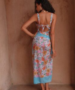 Alternative view of SHEIN Swim Oasis Sweet Ditsy Floral Wide Strap Ruched Countryside Style Women Vacation Bikini