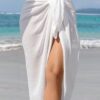 SHEIN Swim Vcay Women's Vacation Style Beach Cover Up With Skirt