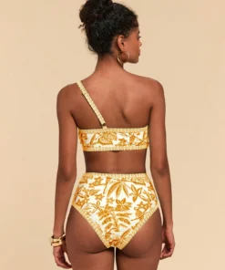 Alternative view of SHEIN Travachic Women's Summer Beach Vacation Floral Print One Shoulder Bikini Set