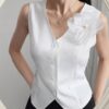 SHEIN Modelyn 3d Floral Design Women's Thin Suit Vest
